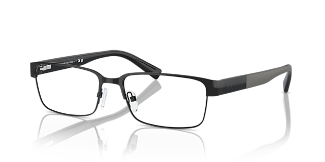 AX1017 Glanzend zwart MetaalEyeglass Frames van B24, Hoekweergave