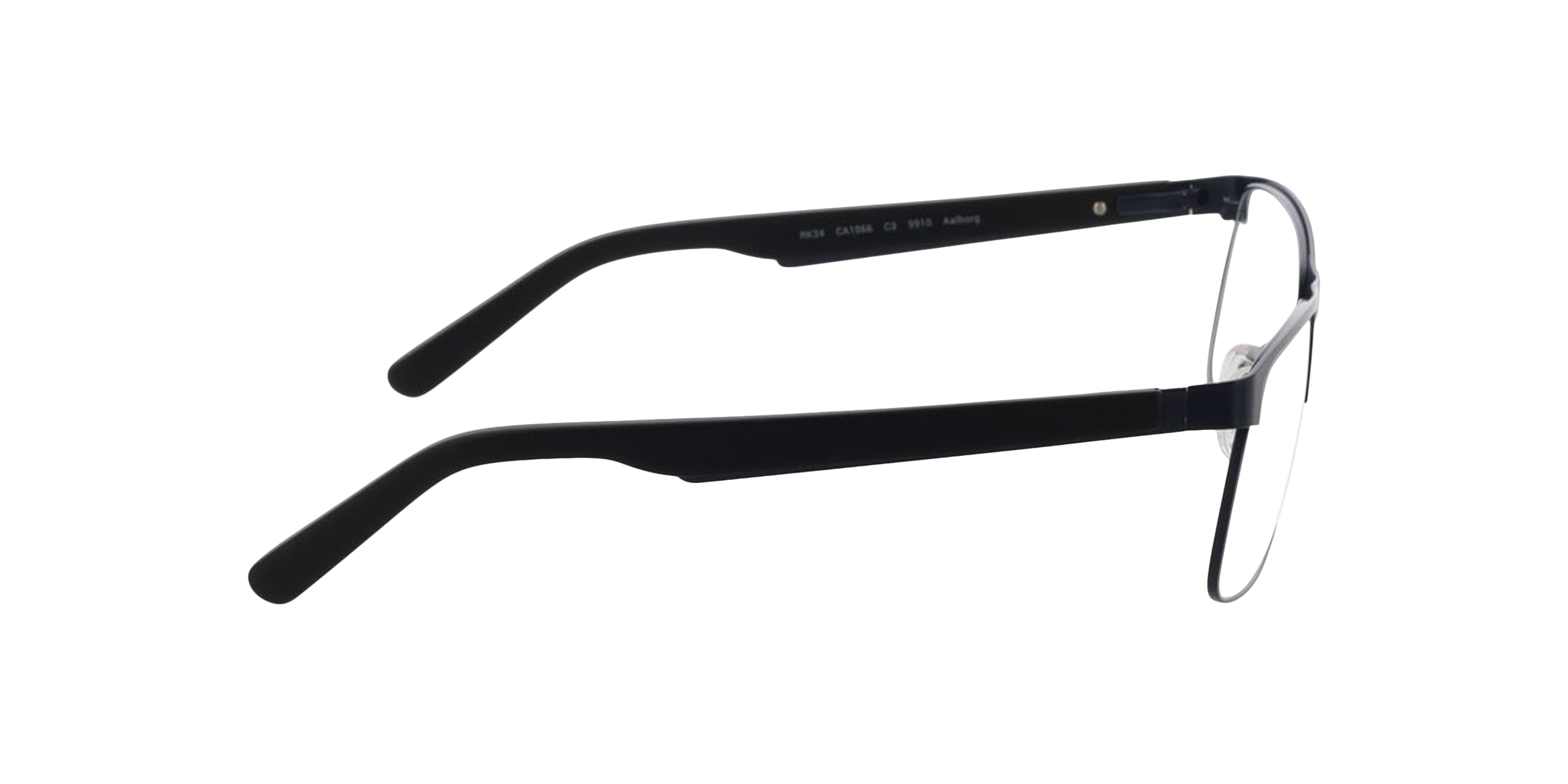 Aalborg Blau MetallEyeglass Frames von B24, Seitenansicht