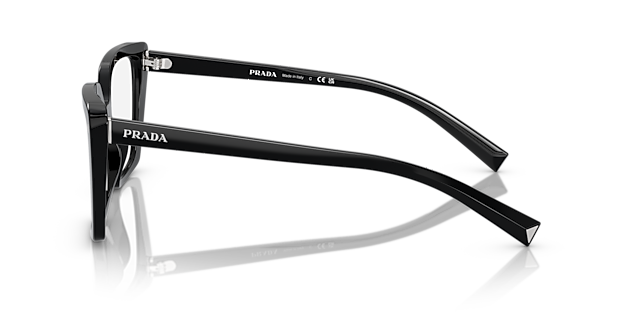 PR 16ZV Schwarz AcetatEyeglass Frames von B24, Seitenansicht