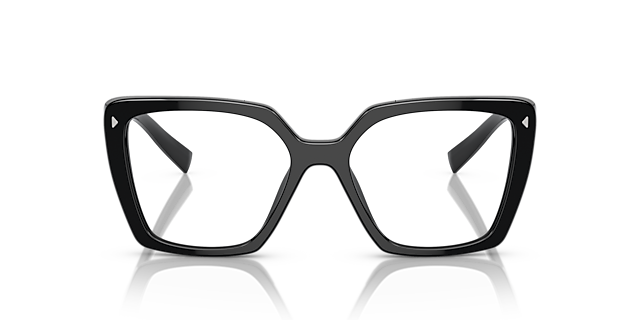 PR 16ZV Schwarz AcetatEyeglass Frames von B24, Vorderansicht