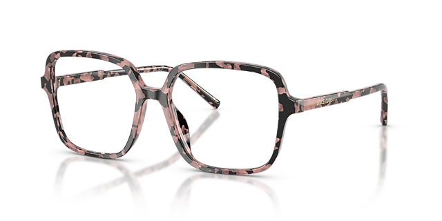 DG3442 Roze Havana AcetaatEyeglass Frames van B24, Hoekweergave