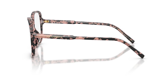 DG3442 Roze Havana AcetaatEyeglass Frames van B24, Zijaanzicht