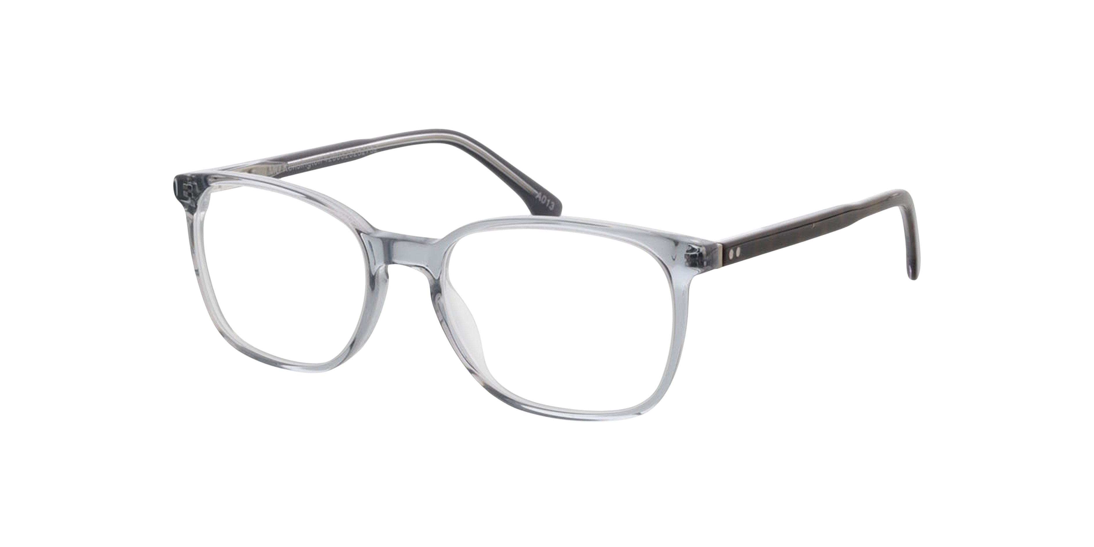 Kensington Grey  &  Bilayer Grey Havana AcetatEyeglass Frames von B24, Dreiviertelansicht