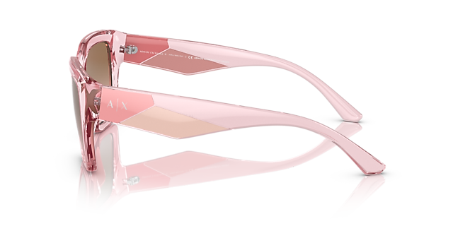 AX4125SU Shiny Transparent Pink KunststoffSunglass Frames von B24, Seitenansicht