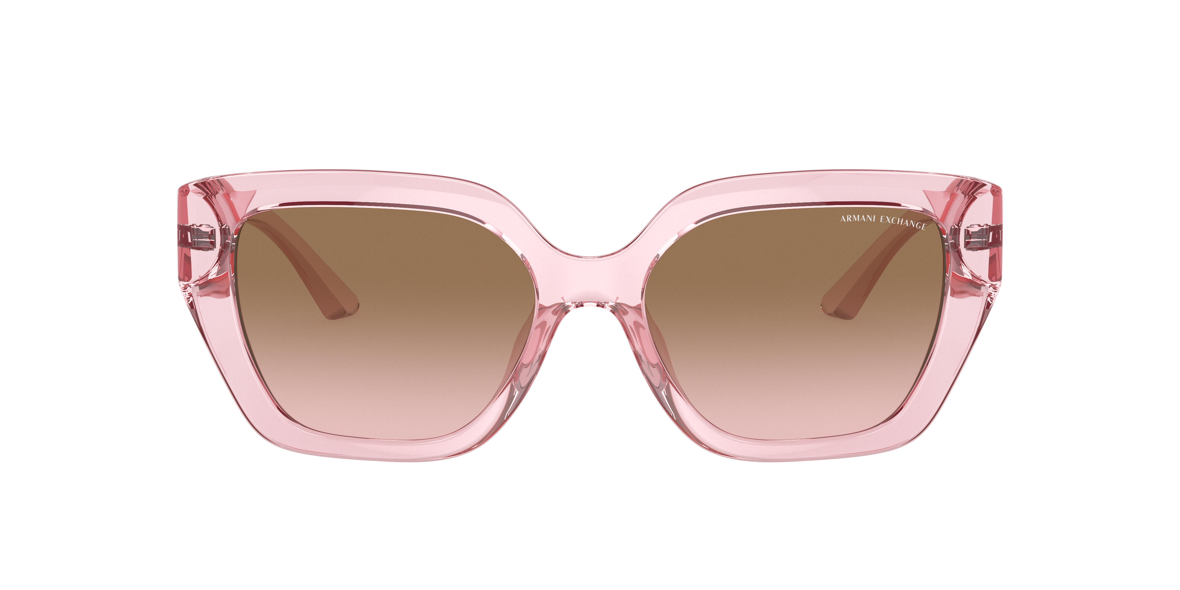 AX4125SU Shiny Transparent Pink KunststofSunglass Frames van B24, met getinte lenzen