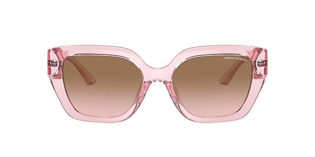 AX4125SU Shiny Transparent Pink KunststoffSunglass Frames von B24, mit getönten Gläsern