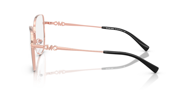 MK3062 Glänzendes Schwarz MetallEyeglass Frames von B24, Seitenansicht