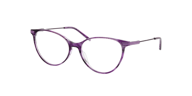 Leona Lila AcetatEyeglass Frames von B24, Dreiviertelansicht