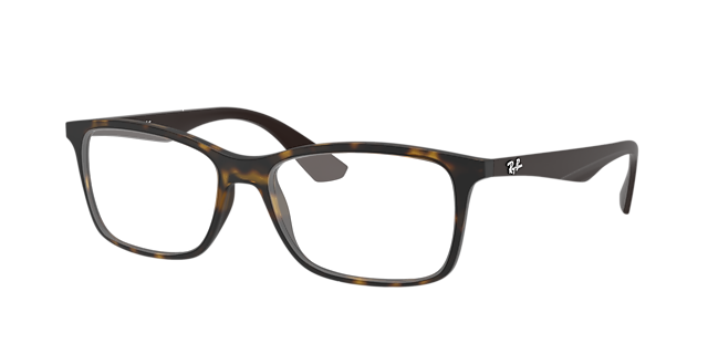 RB7047 Havana KunststofEyeglass Frames van B24, Hoekweergave