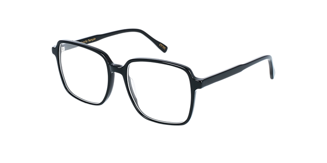 Elena CT Jet Black AcetaatEyeglass Frames van B24, Hoekweergave