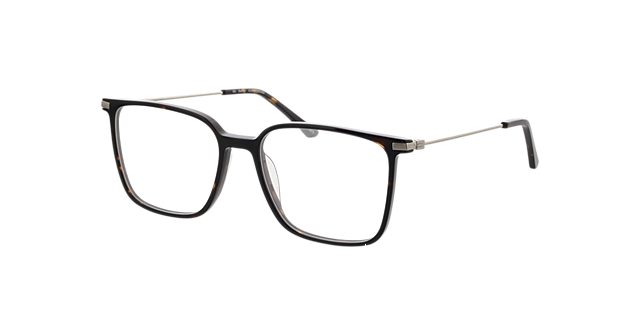 Barney Silver  &  Havana AcetatEyeglass Frames von B24, Dreiviertelansicht