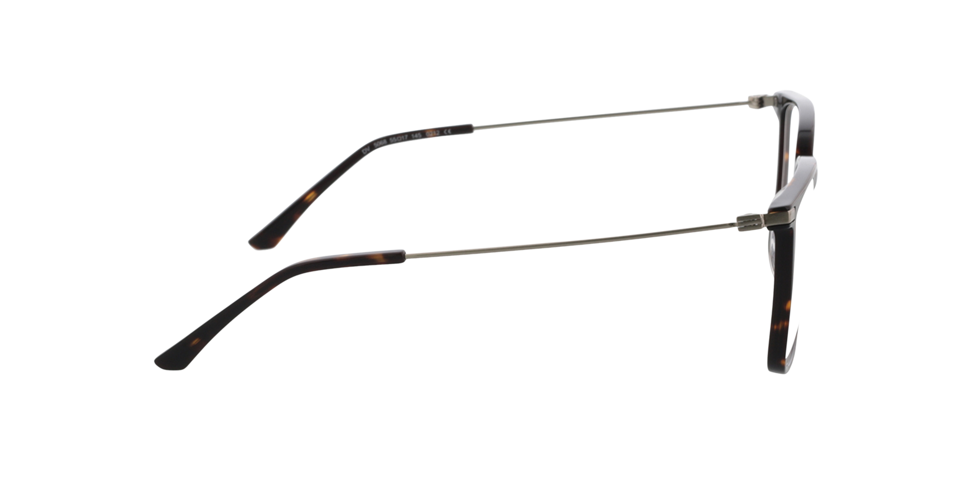 Barney Zilver  &  Havana AcetaatEyeglass Frames van B24, Zijaanzicht