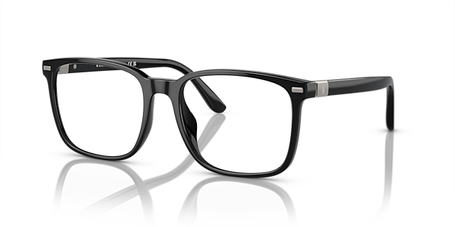 PH2271U Schwarz glänzend KunststoffEyeglass Frames von B24, Dreiviertelansicht