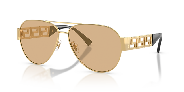 VE2289 Goud MetaalSunglass Frames van B24, Hoekweergave