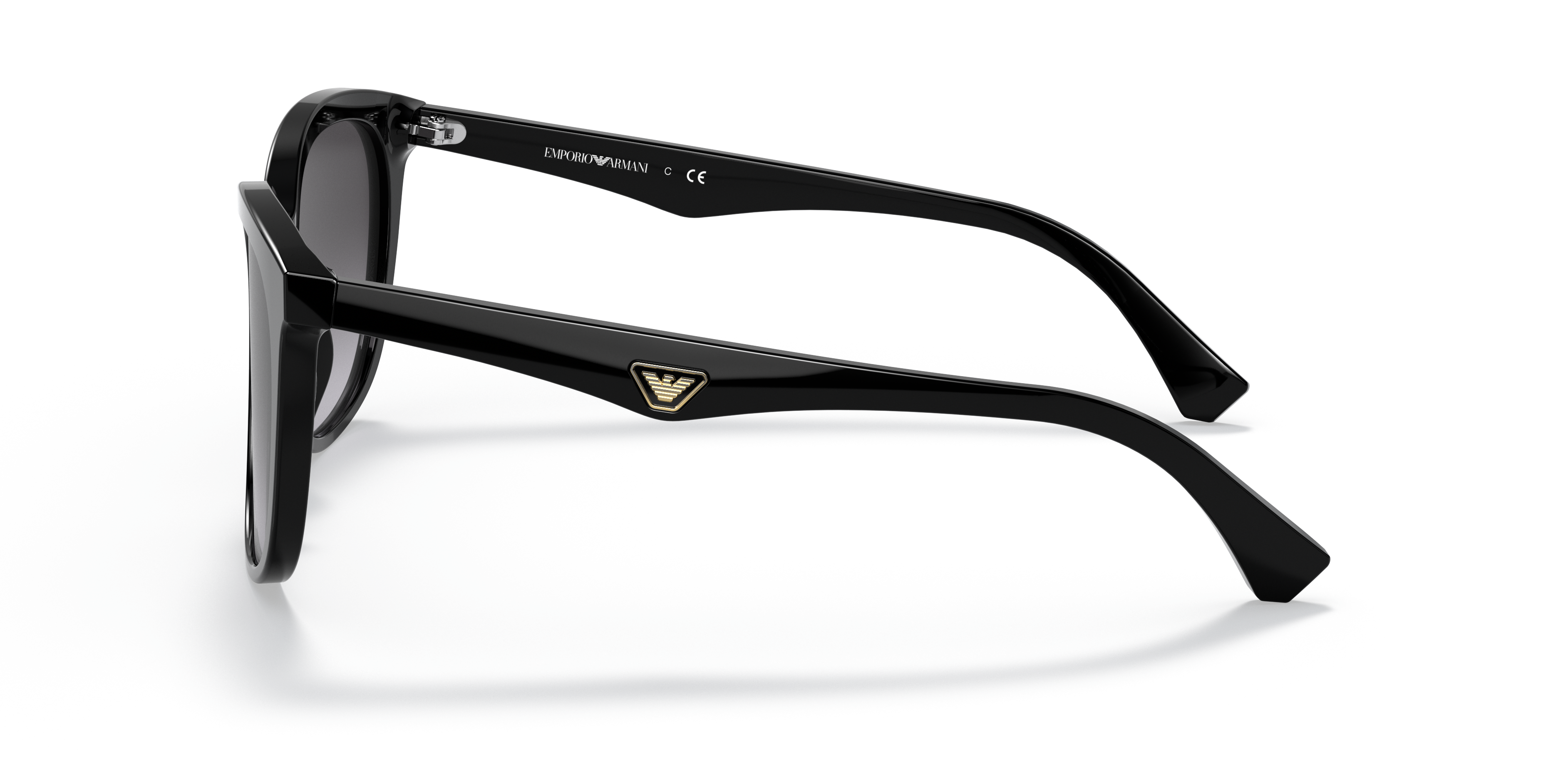 EA4157 Zwart AcetaatSunglass Frames van B24, Zijaanzicht