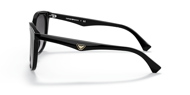 EA4157 Zwart AcetaatSunglass Frames van B24, Zijaanzicht