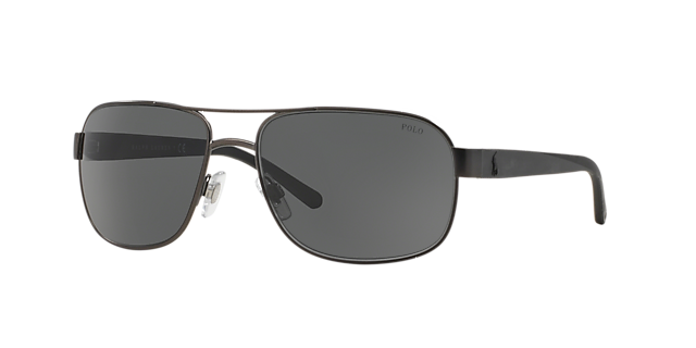 PH3093 Gunmetal dunkel matt MetallSunglass Frames von B24, Dreiviertelansicht