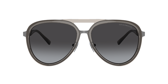 EA2145 Glanzend transparant smoke MetaalSunglass Frames van B24, met getinte lenzen