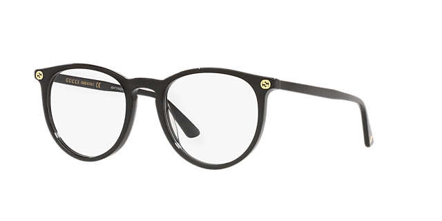 GG0027O Zwart AcetaatEyeglass Frames van B24, Hoekweergave