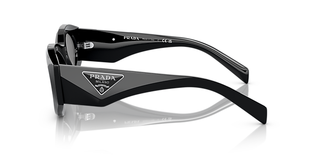 PR 20ZS Schwarz AcetatSunglass Frames von B24, Seitenansicht