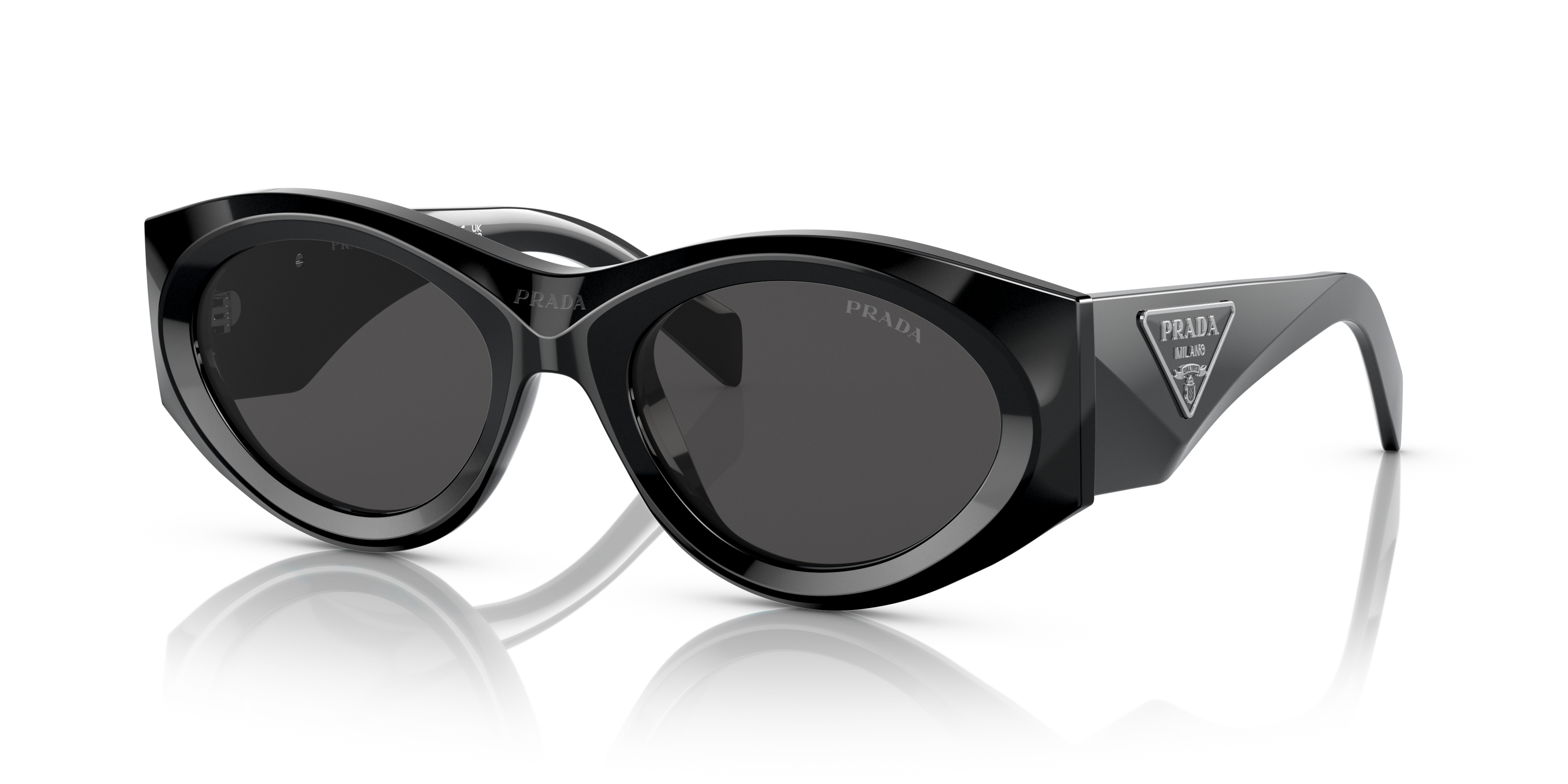 PR 20ZS Schwarz AcetatSunglass Frames von B24, Dreiviertelansicht