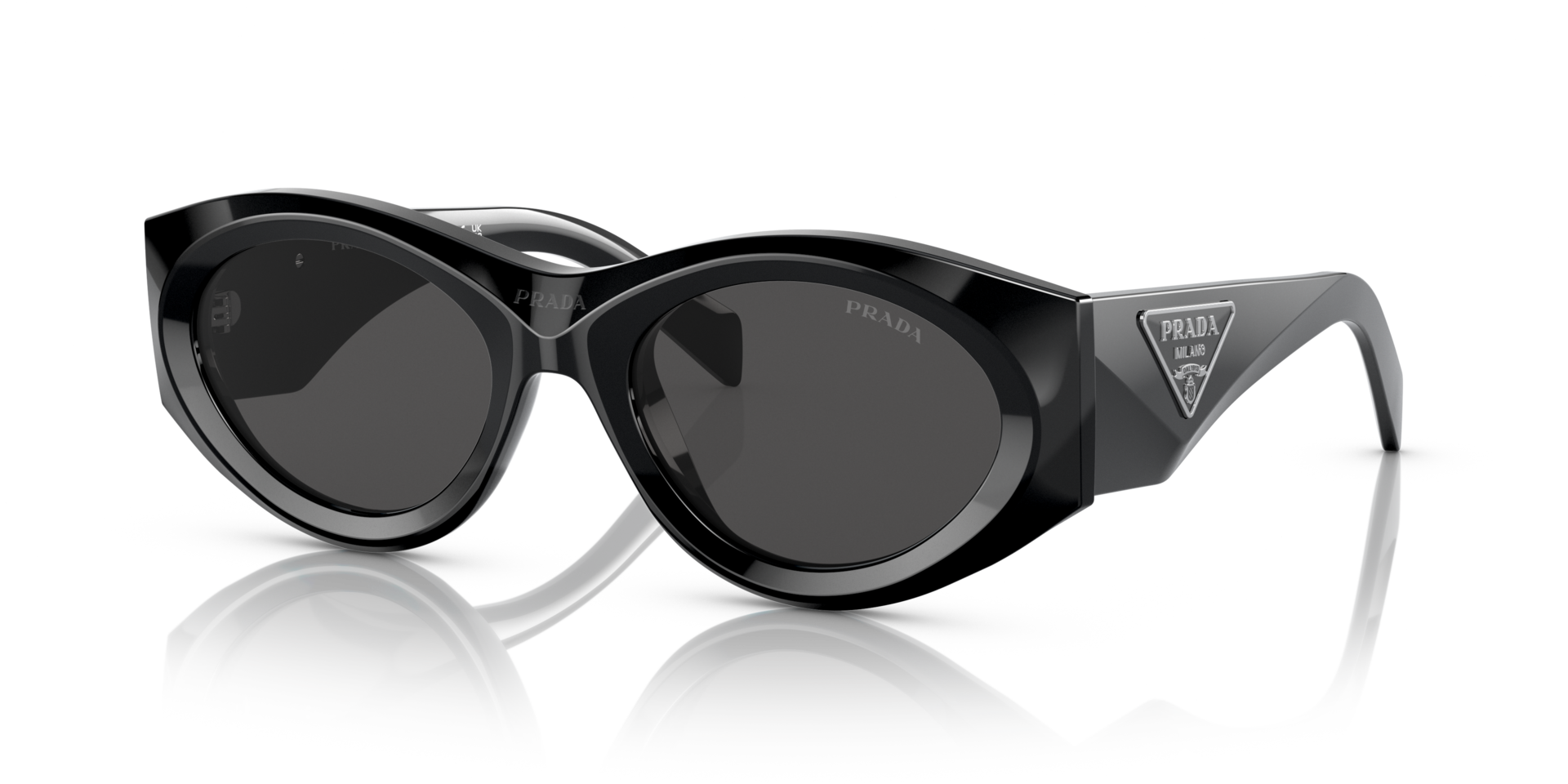 PR 20ZS Schwarz AcetatSunglass Frames von B24, Dreiviertelansicht