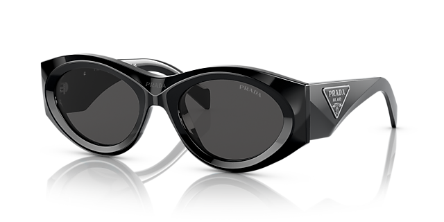 PR 20ZS Schwarz AcetatSunglass Frames von B24, Dreiviertelansicht