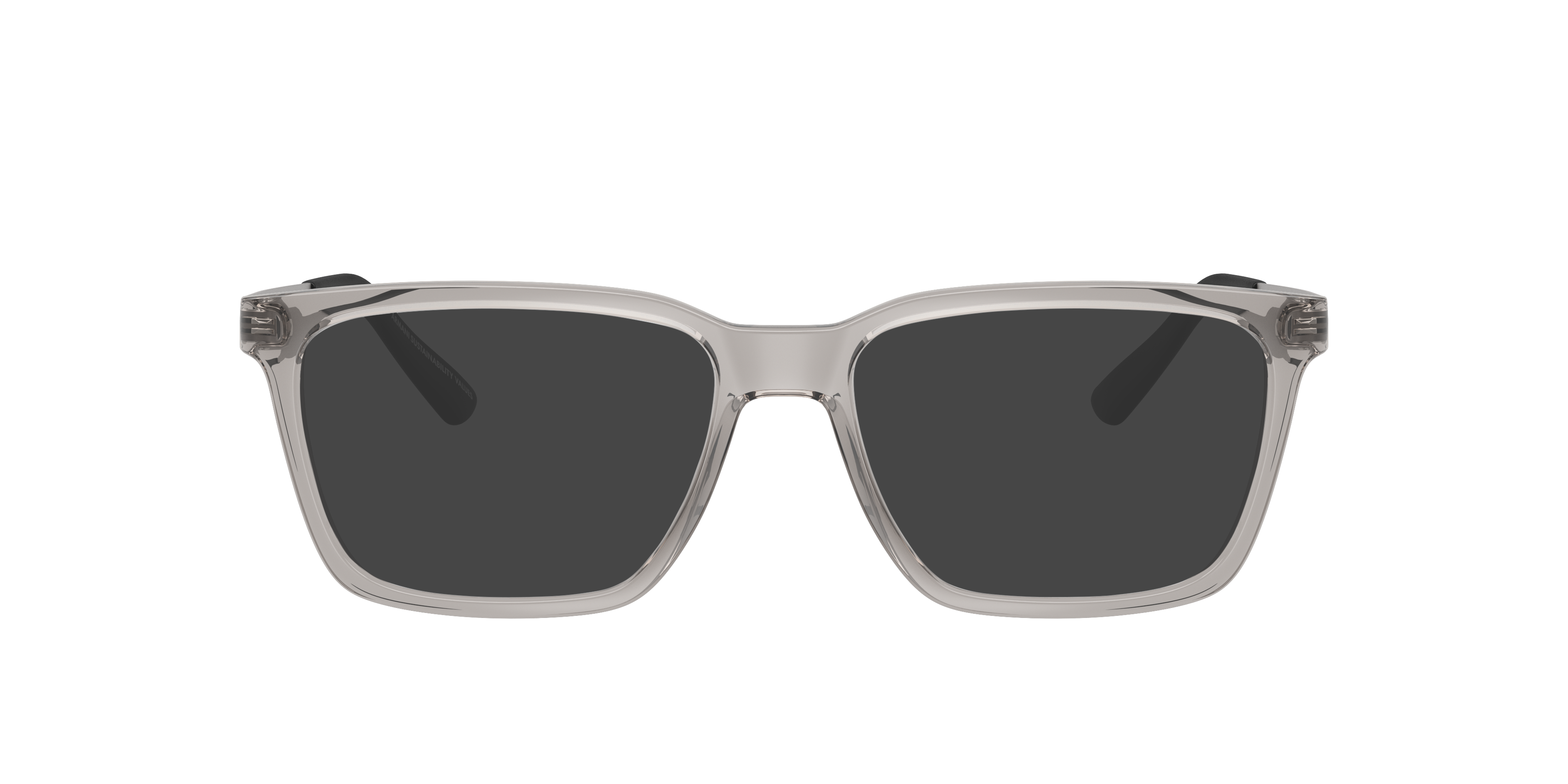 AX3103 Glänzendes transparentes Grau KunststoffEyeglass Frames von B24, mit getönten Gläsern