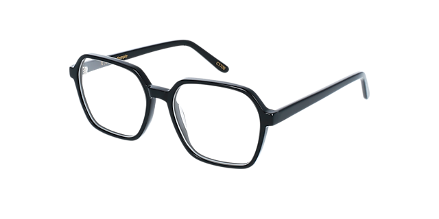 Dallas CT Jet Black AcetatEyeglass Frames von B24, Dreiviertelansicht