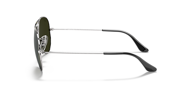 RB3025 Zilver MetaalSunglass Frames van B24, Zijaanzicht