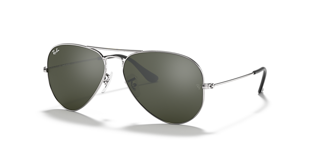 RB3025 Zilver MetaalSunglass Frames van B24, Hoekweergave