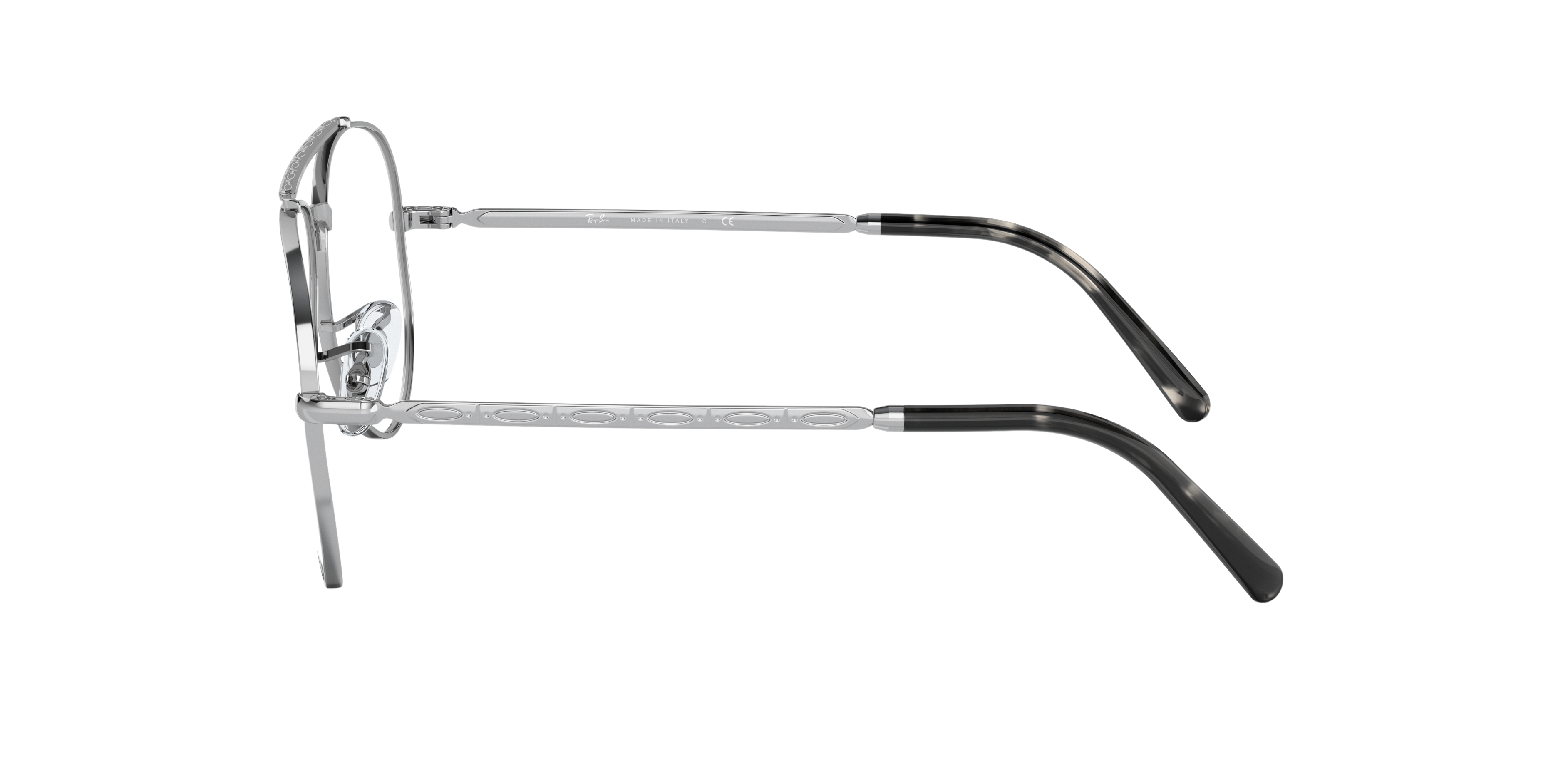 RB3625V Zilver MetaalEyeglass Frames van B24, Zijaanzicht