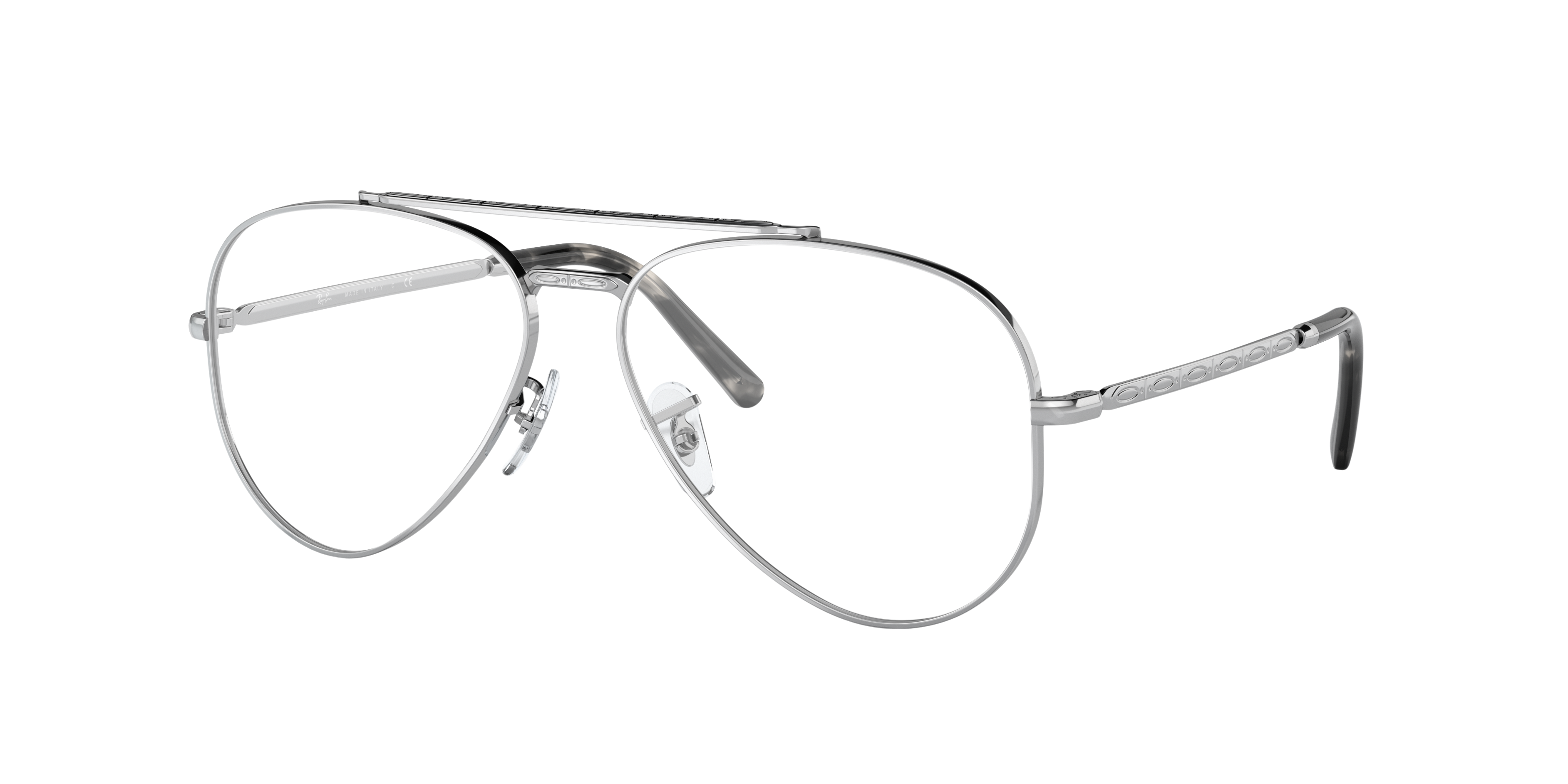 RB3625V Zilver MetaalEyeglass Frames van B24, Hoekweergave