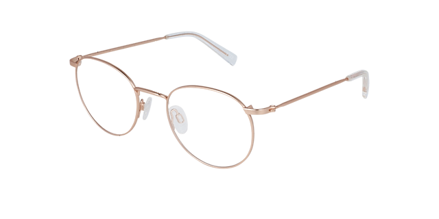 Ceo Matte Rose Gold Titanium TitanEyeglass Frames von B24, Dreiviertelansicht