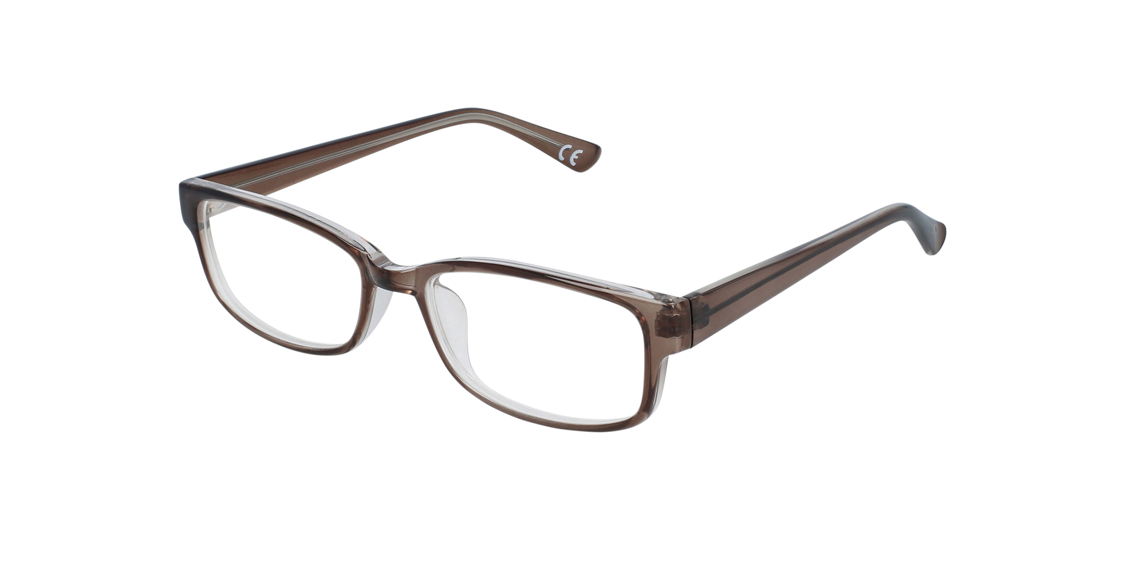 Drifter Shiny Crystal Grey KunststoffEyeglass Frames von B24, Dreiviertelansicht