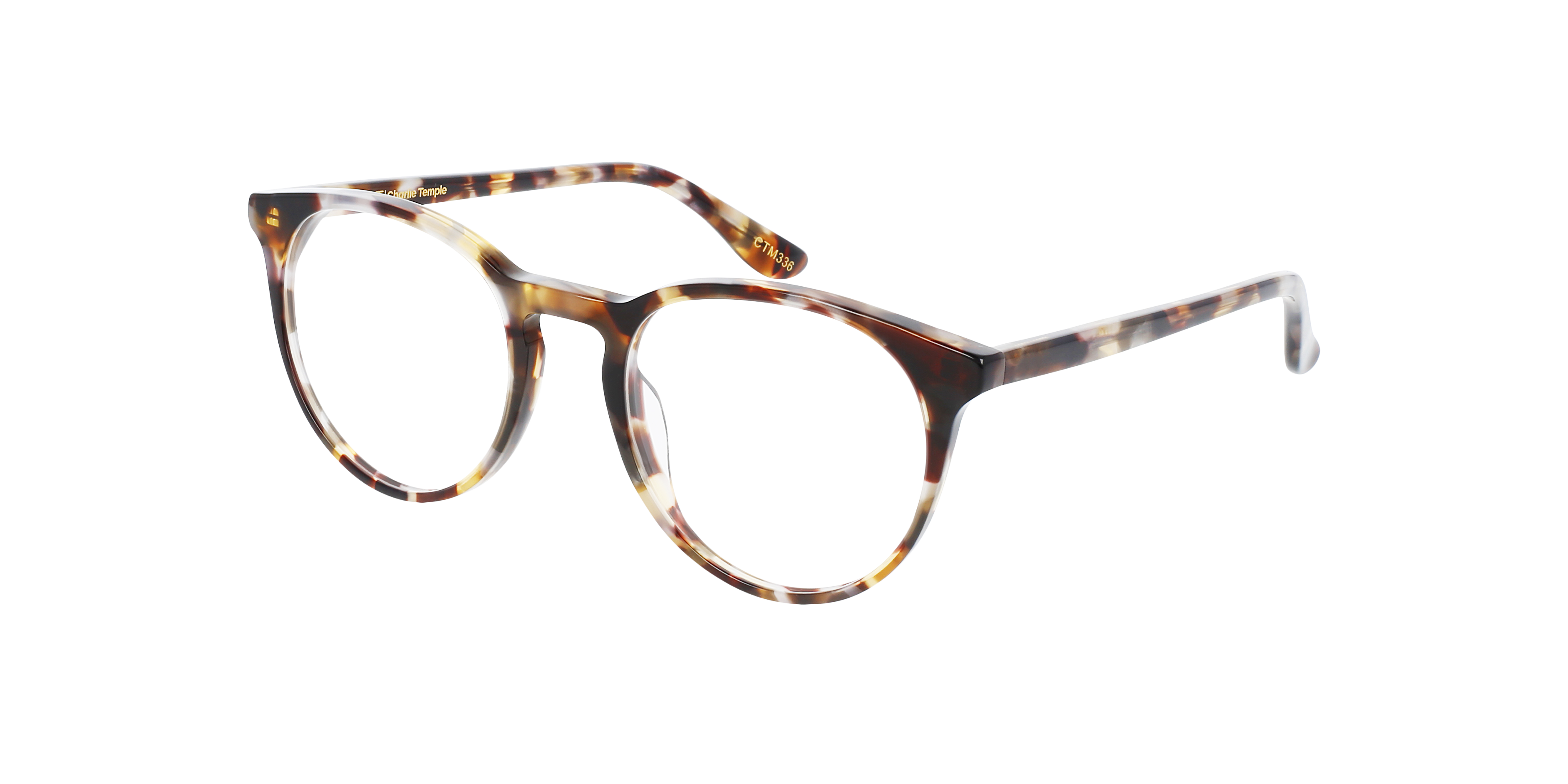 Grande Rotondo Emperador Havana AcetatEyeglass Frames von B24, Dreiviertelansicht