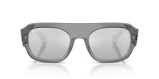 RB2218 Transparant grijs KunststofSunglass Frames van B24, Vooraanzicht