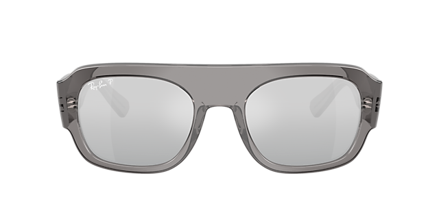 RB2218 Transparant grijs KunststofSunglass Frames van B24, met getinte lenzen