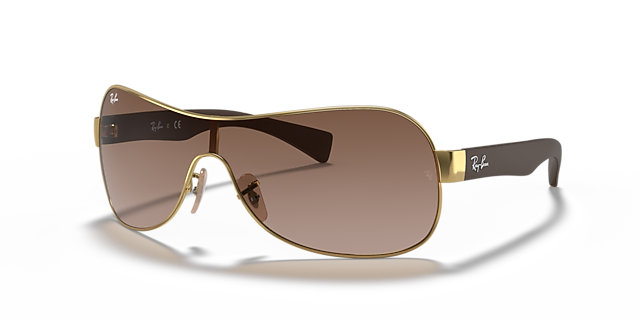 RB3471 Arista Gold MetallSunglass Frames von B24, Dreiviertelansicht