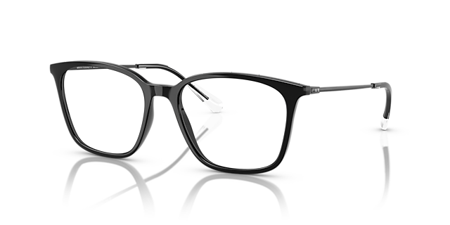 AX3120 Schwarz glänzend KunststoffEyeglass Frames von B24, Dreiviertelansicht
