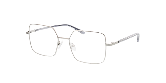 Florenz Silber MetallEyeglass Frames von B24, Dreiviertelansicht