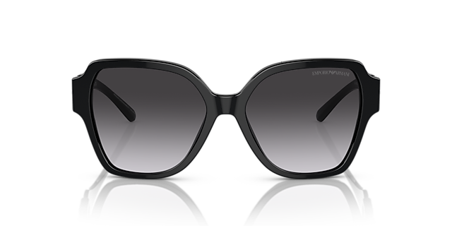 EA4202 Schwarz glänzend AcetatSunglass Frames von B24, Vorderansicht