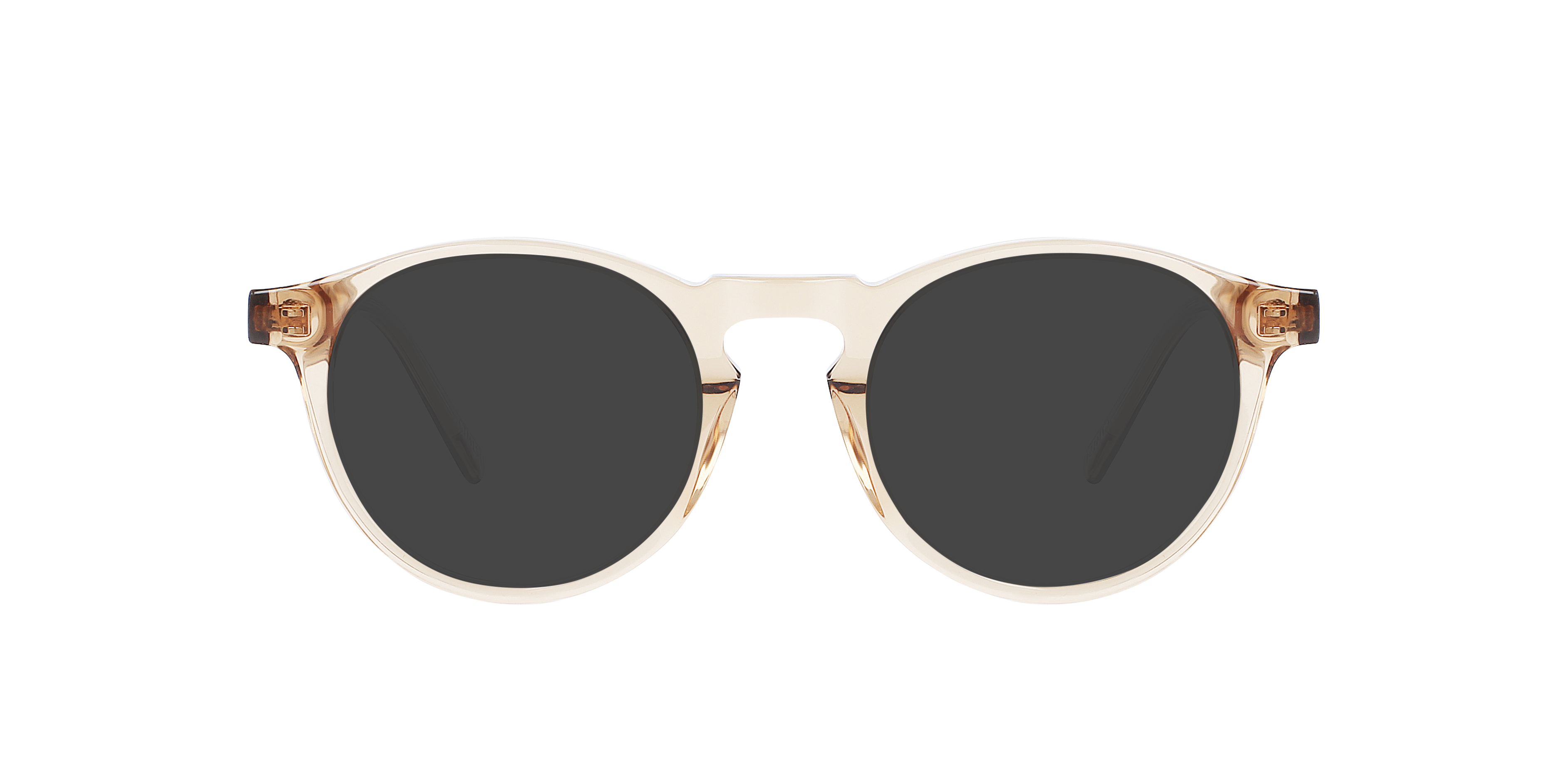 Sam Crystal Caramel AcetaatSunglass Frames van B24, met getinte lenzen