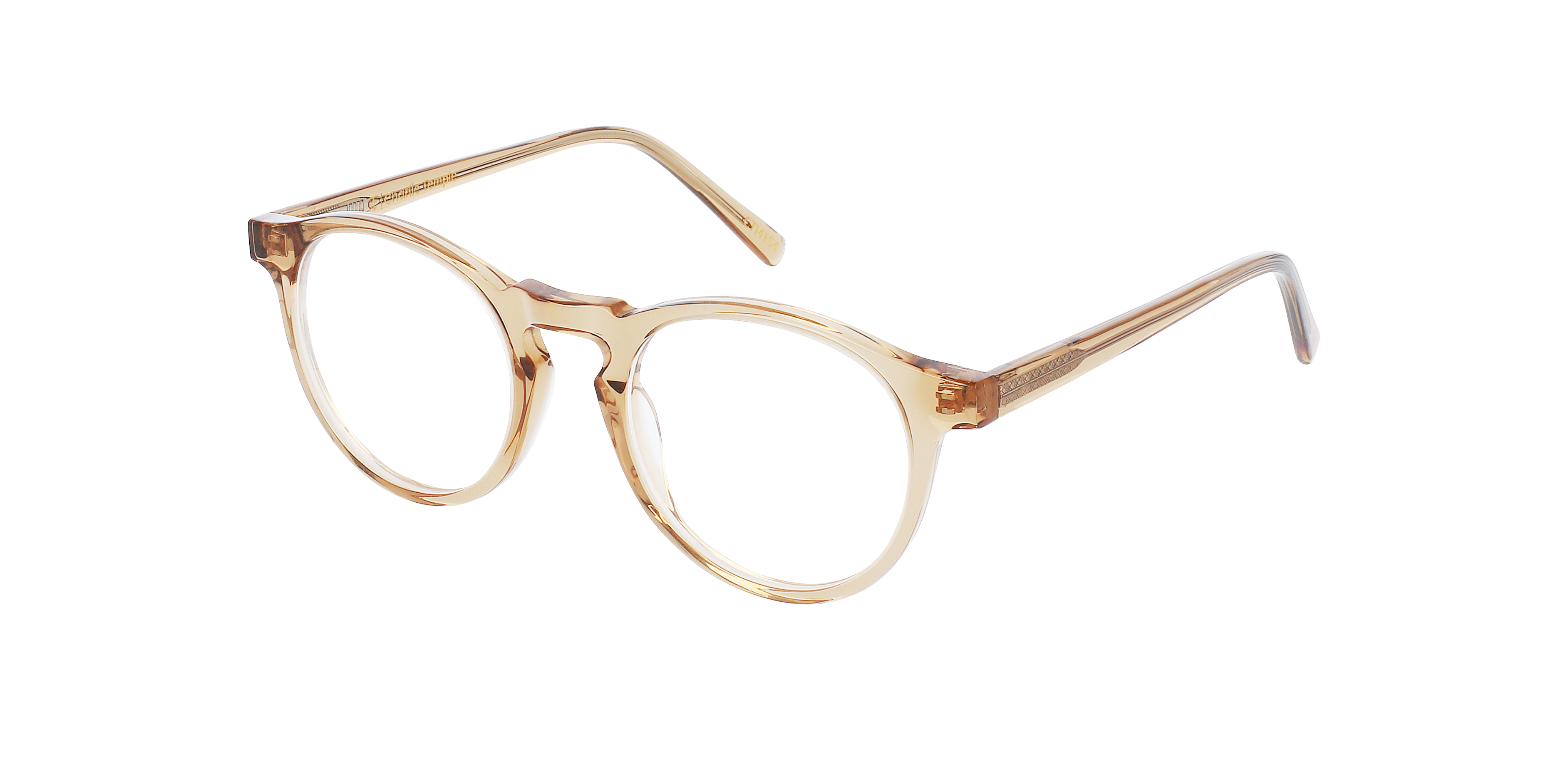 Sam Crystal Caramel AcetaatSunglass Frames van B24, Hoekweergave