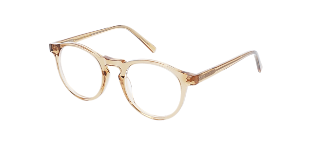 Sam Crystal Caramel AcetaatEyeglass Frames van B24, Hoekweergave