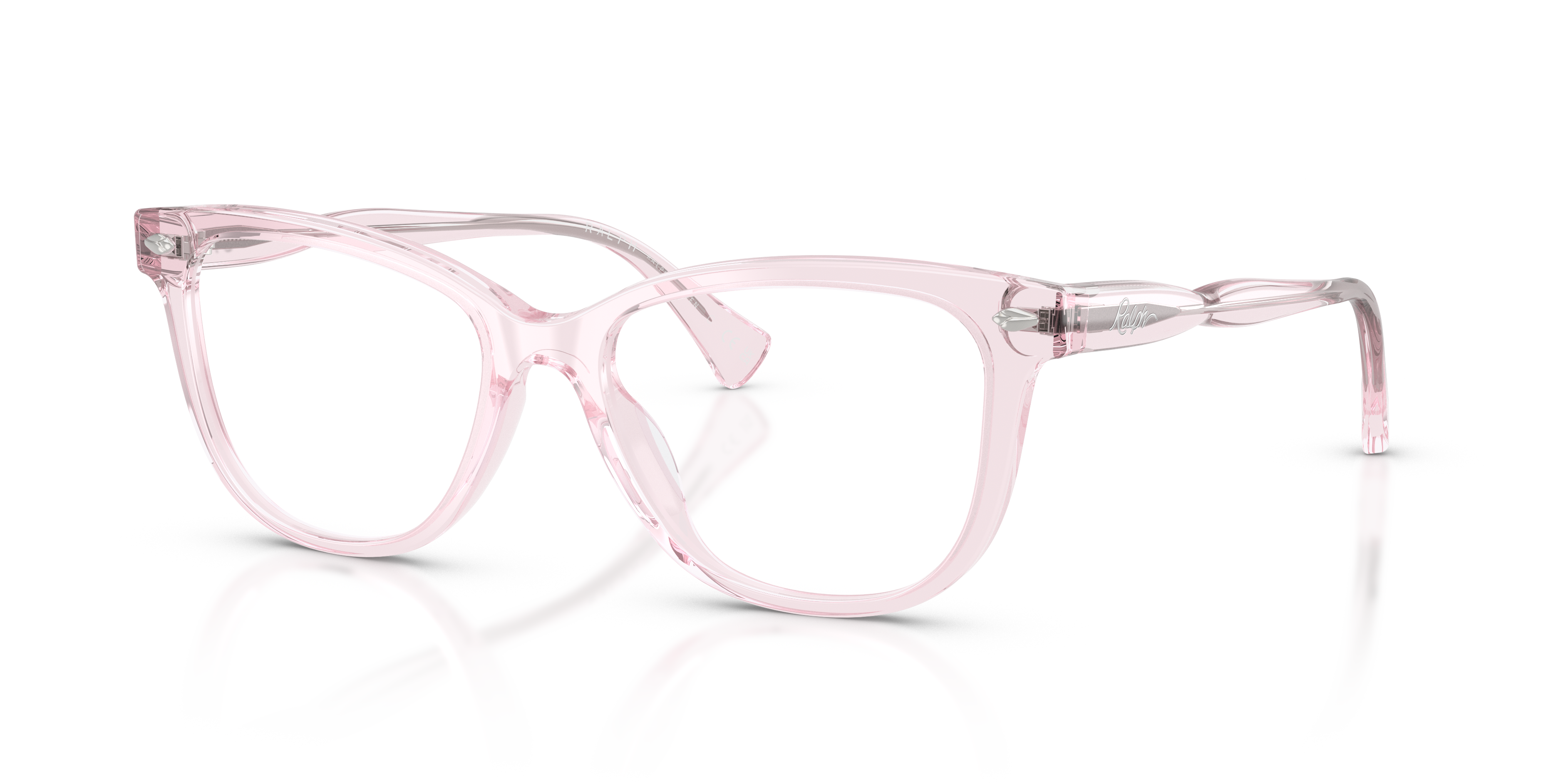 RA7189U Rose Transparent AcetaatEyeglass Frames van B24, Hoekweergave