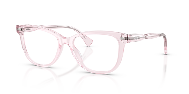 RA7189U Rose Transparent AcetaatEyeglass Frames van B24, Hoekweergave