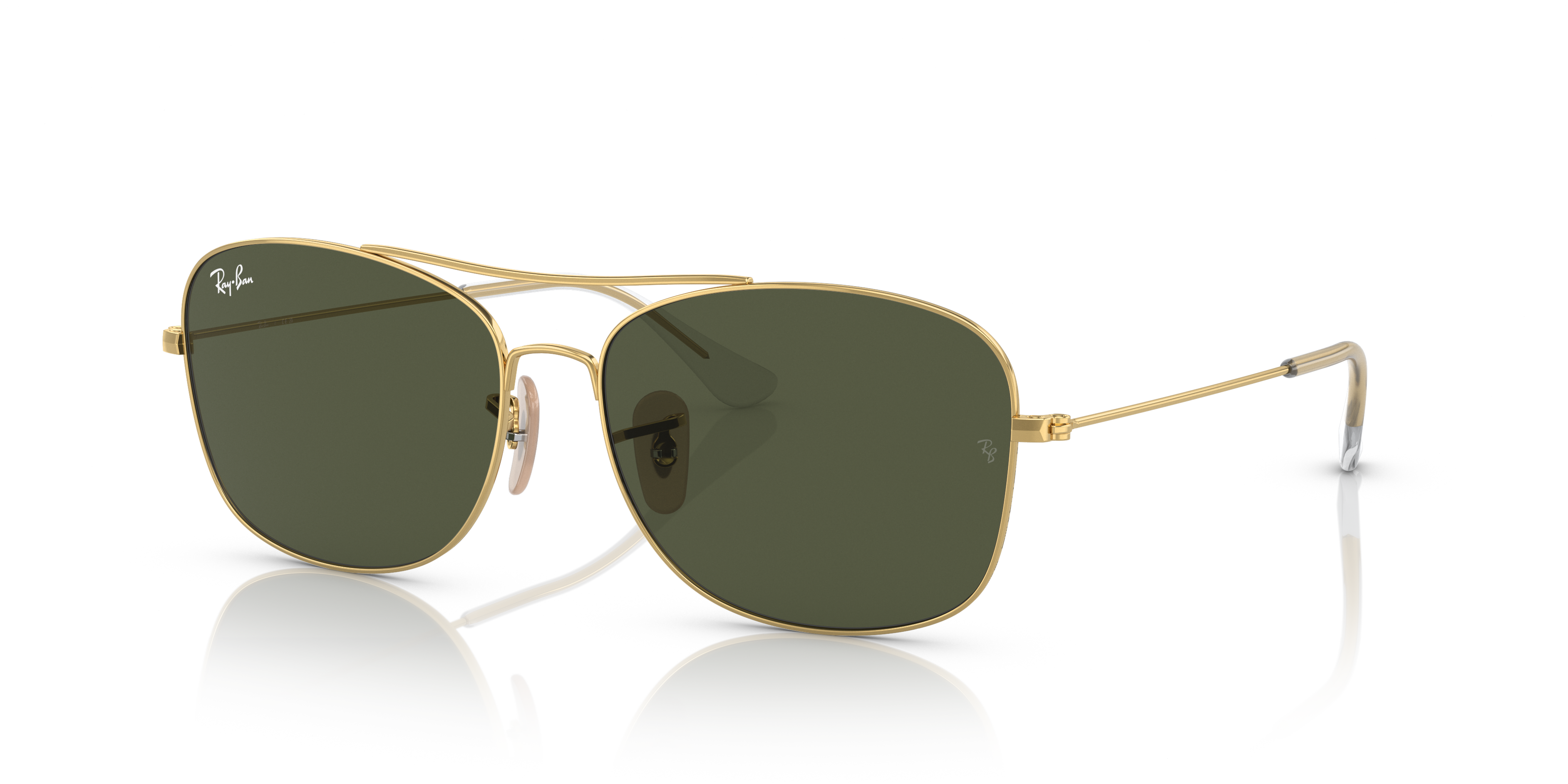 RB3799 Arista Gold MetallSunglass Frames von B24, Dreiviertelansicht
