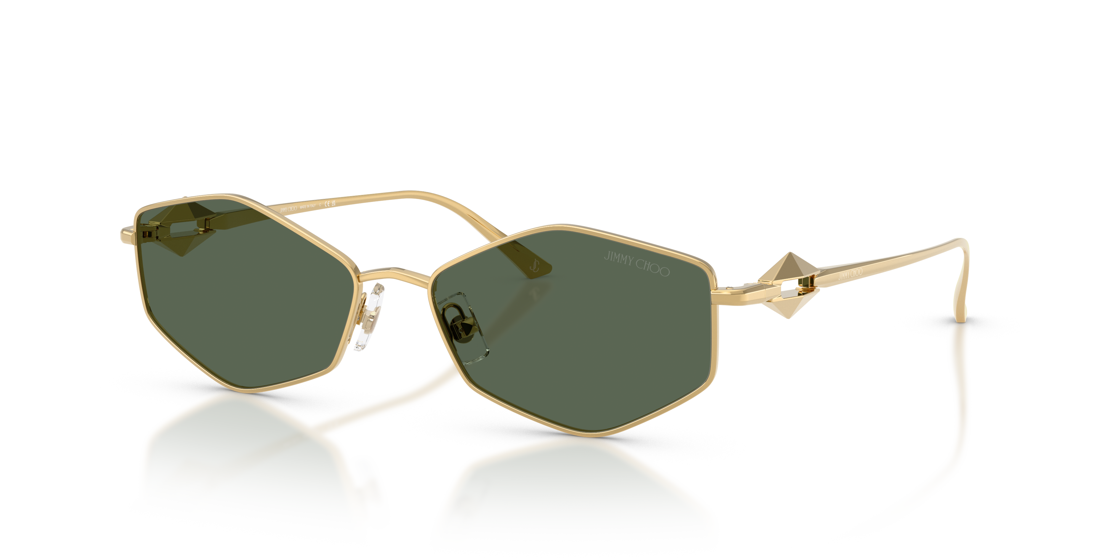 JC4017 Goud MetaalSunglass Frames van B24, Hoekweergave