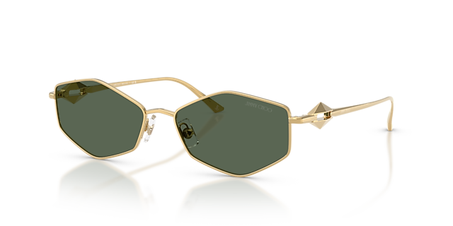 JC4017 Goud MetaalSunglass Frames van B24, Hoekweergave